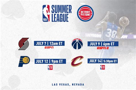 nba summer league schedule pistons.